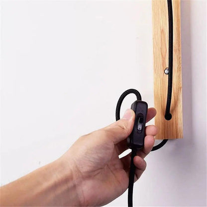 Mida - Nordic Wood Plug in Wall Sconce