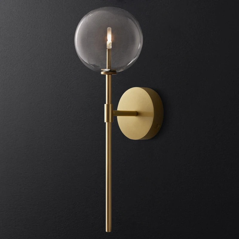 Hillevi - Retro Clear Glass Wall Lamp