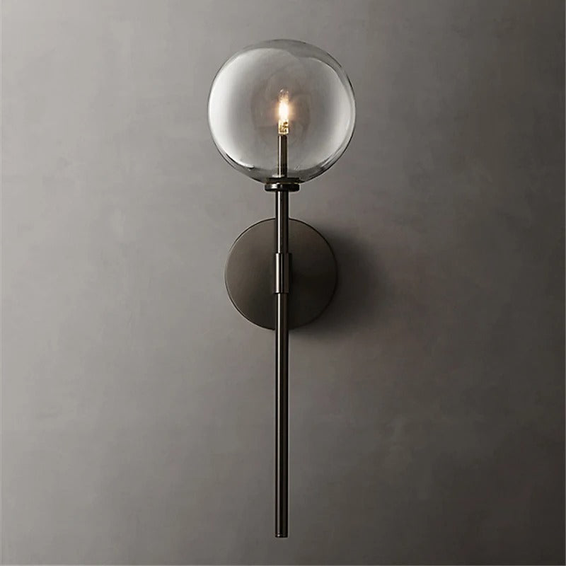 Hillevi - Retro Clear Glass Wall Lamp