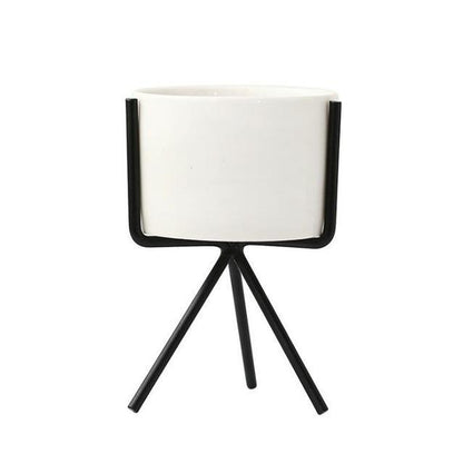 Ida - Ceramic Flower Planters with Modern Stand