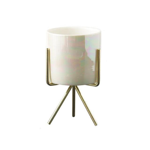 Ida - Ceramic Flower Planters with Modern Stand
